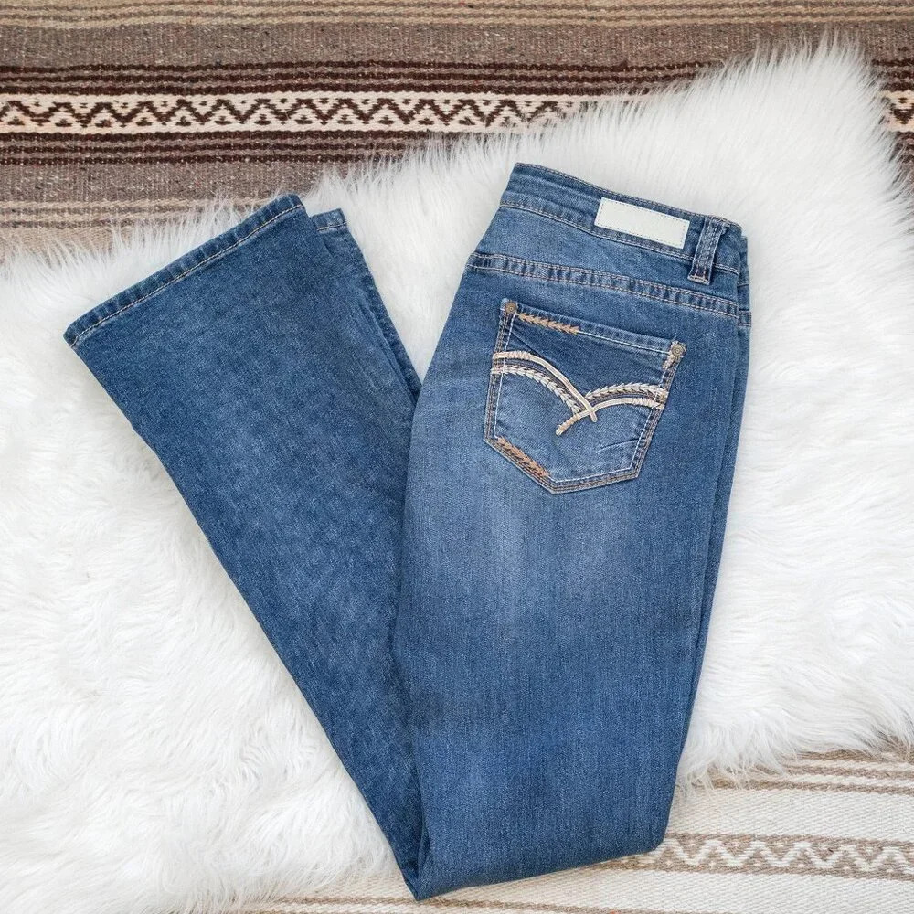 Rock & Roll Cowgirl Rival Low Rise Bootcut Jeans W31 L36 | Western Denim - Picture 1 of 9